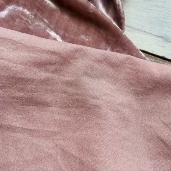 West Elm Pink Velvet Duvet and Euro Pillow Cover - Picture 6 of 6